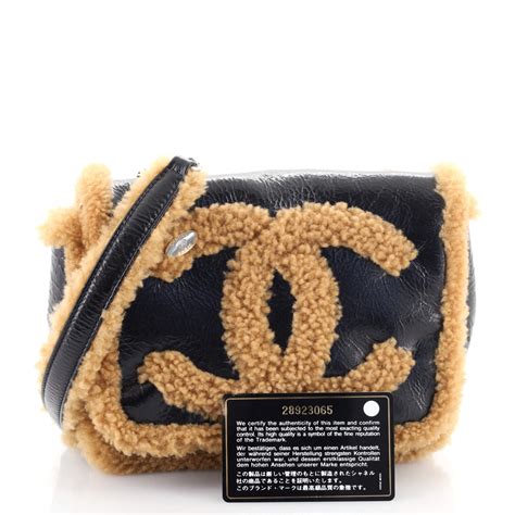 Chanel shearling flap bag